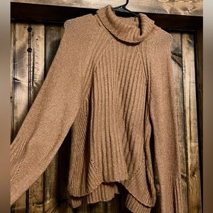 Pink Lily Meet You on Main Street Ribbed Turtleneck